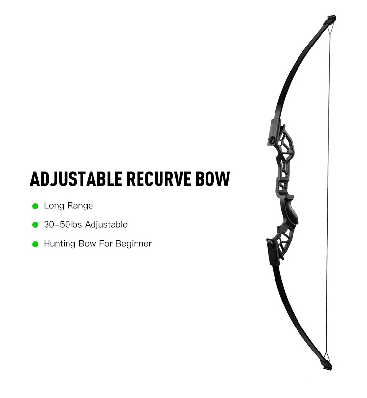 Archery Sports Equipment Metal Recurve Bow Set 40lbs Hunting Archery Recurve Bow and arrow set For Sale