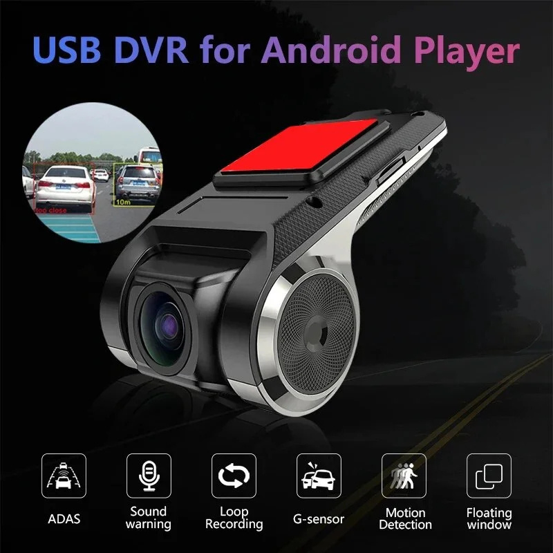 Car Dash Cam Loop-Cycle Recording Feature Black Box Auto Audio Voice Alarm 170  Wide Angle Dashcam Cars USB Android Player Cam