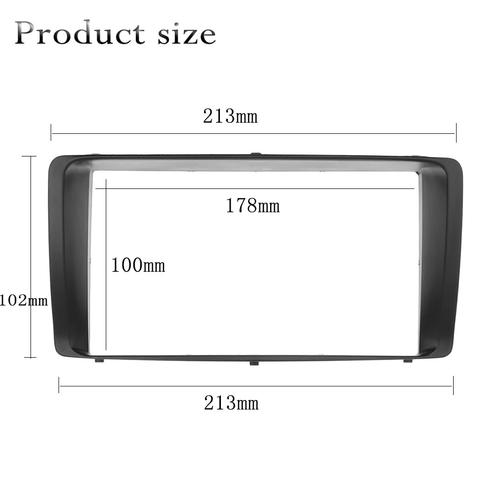 2 Din Car Stereo Radio Audio DVD CD Fascia Plate Panel Frame Dashboard Replacement for Toyota Corolla 2003 2004 2005 2006