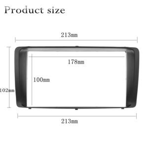 2 Din Car Stereo Radio Audio DVD CD Fascia Plate Panel Frame Dashboard Replacement for Toyota Corolla 2003 2004 2005 2006