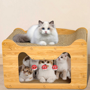 Vertical double-layer cat house, wear-resistant and scratch-resistant cat nestcorrugated paper multi-func cat housecat scratchin