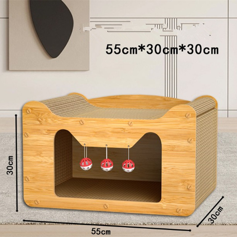 Vertical double-layer cat house, wear-resistant and scratch-resistant cat nestcorrugated paper multi-func cat housecat scratchin