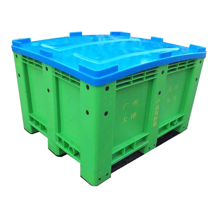 Large quality gray plastic pallet box for sale