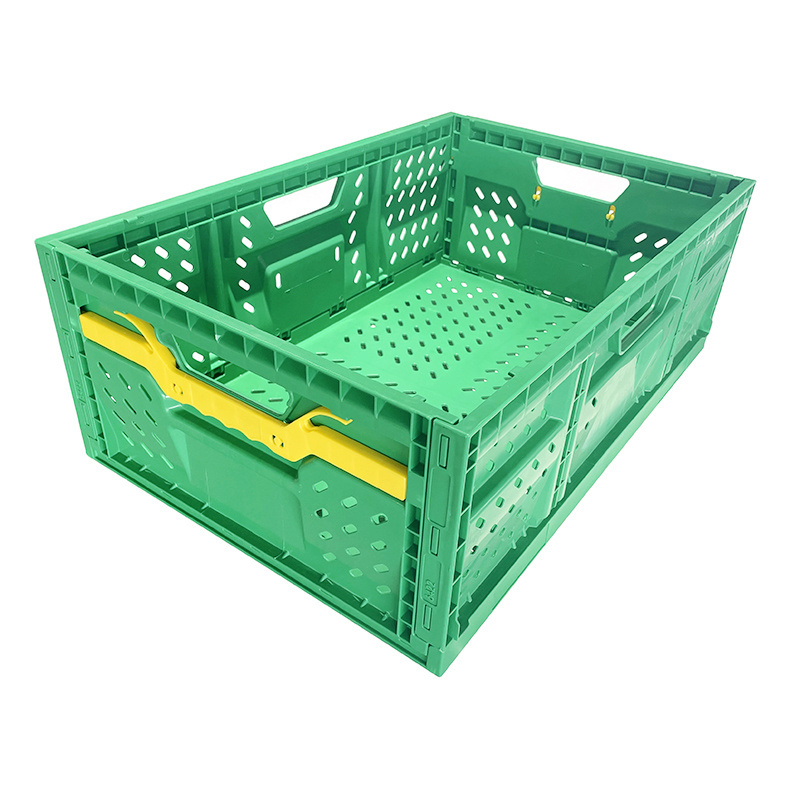 Eco-Friendly Durable Space Saving Design Supermarket Vegetable Use Plastic Folding Crate