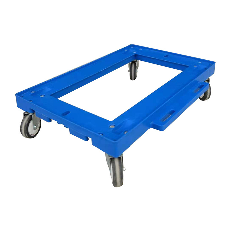 Heavy Duty Durable Warehouse Transport Plastic Trolley/Dolly With Wheels For Moving Crate