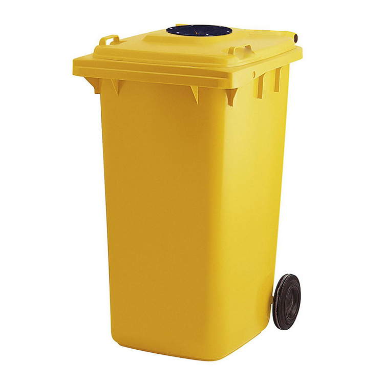 240 liter outdoor large hdpe recycle plastic wheelie garbage waste bin with deposit role and lock