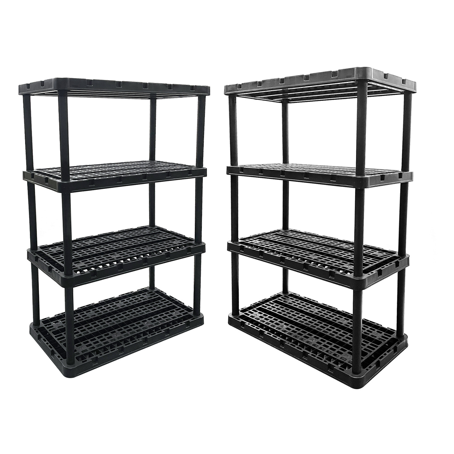 Black Heavy Duty Outside Display 5 Shelves 5 Tier Garage Storage Shelf Plastic Material Shelving Rack Shelves