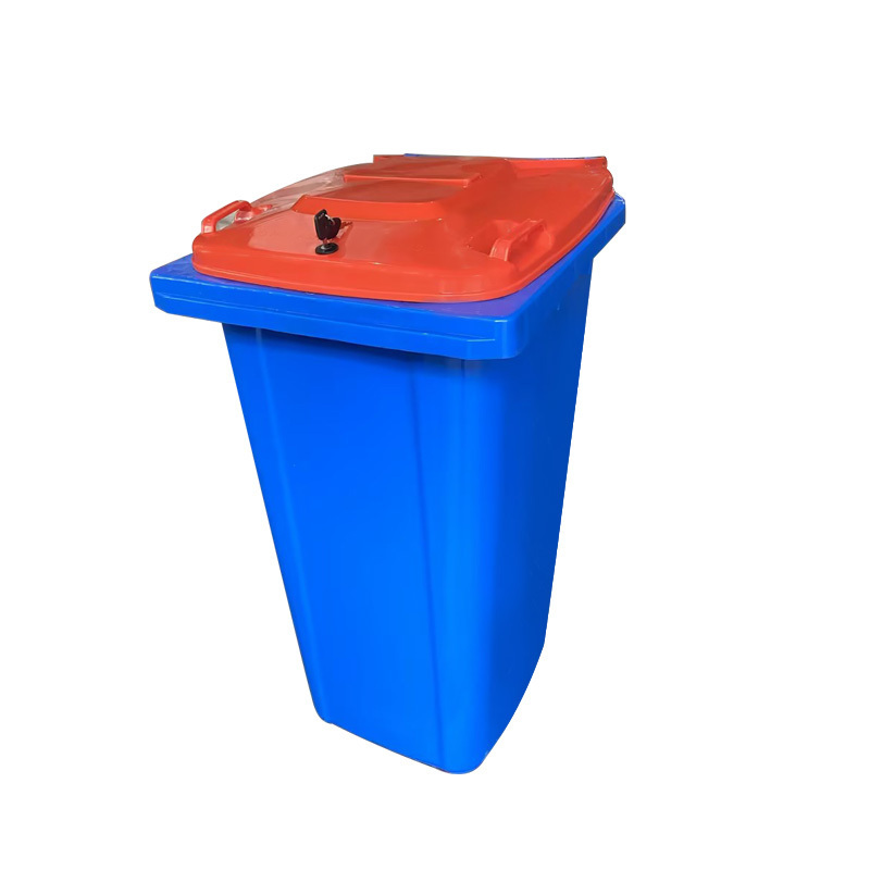 Custom Size Outdoor Large Wheeled Trash Garbage Can Waste Bins Dustbin With Locking Lid