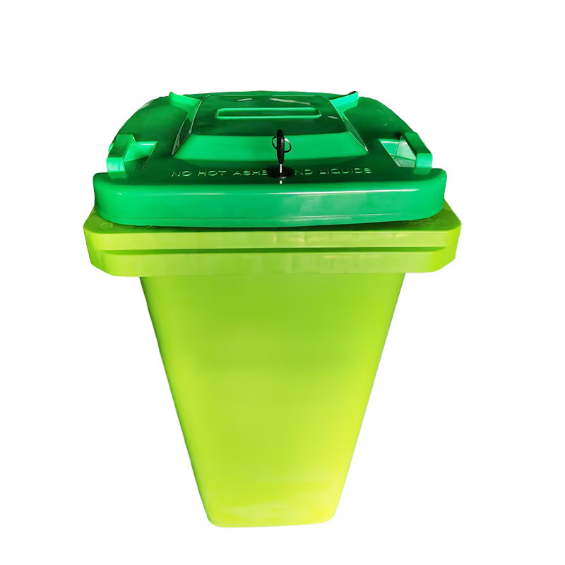 Custom Size Outdoor Large Wheeled Trash Garbage Can Waste Bins Dustbin With Locking Lid