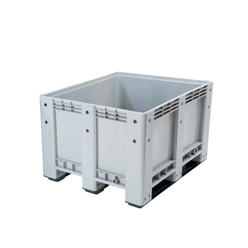 heavy duty 1200x1000x760mm food grade hdpe Plastic stacking box pallet for transporting food and pharmaceuticals