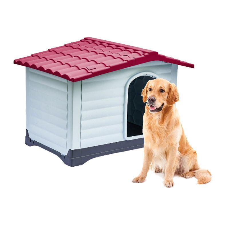 Luxury pet Series Outdoor Usage Large Size durable strong Removable Rainproof Plastic Dog House With Window