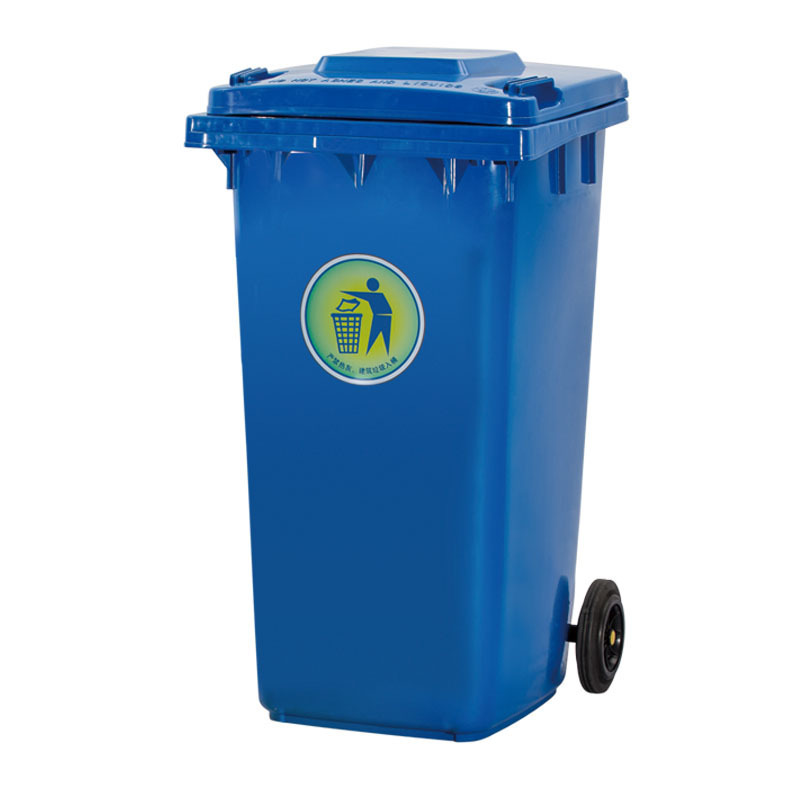 High capacity 240L moving plastic trash can/moving ash containers/recycling bins