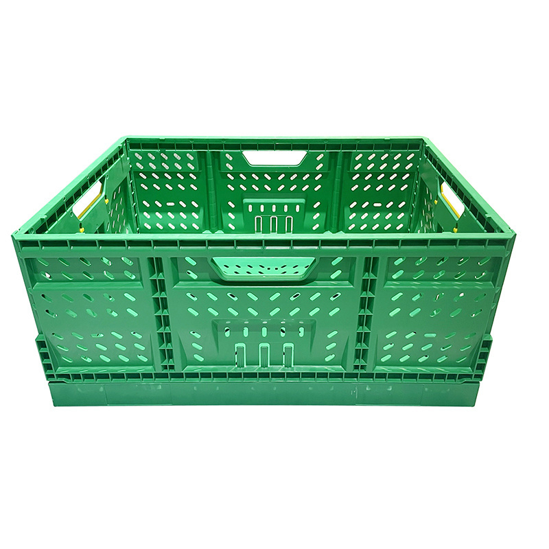 Eco-Friendly Durable Space Saving Design Supermarket Vegetable Use Plastic Folding Crate