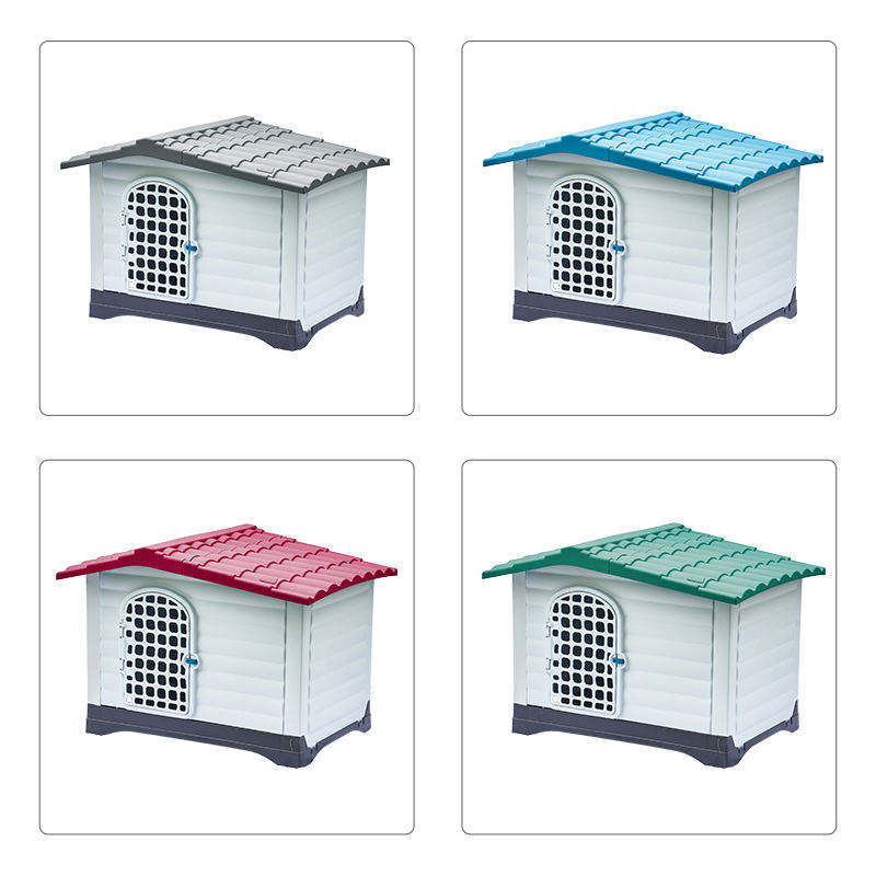 Waterproof Ventilate Kennel All Weather Pet house Puppy Shelter Plastic Waterproof Dog House Outdoor Indoor