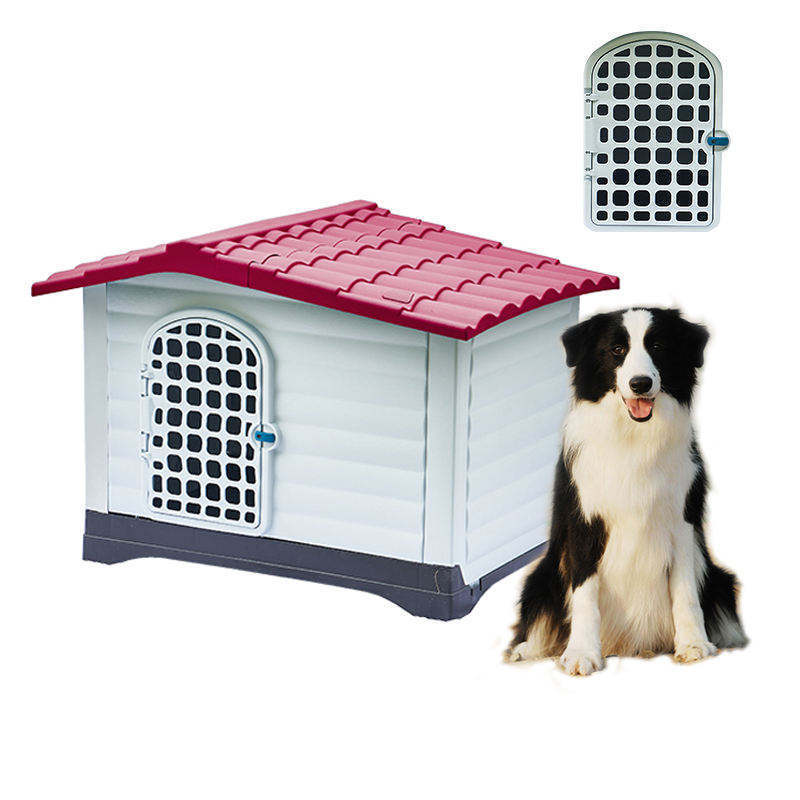 Waterproof Ventilate Kennel All Weather Pet house Puppy Shelter Plastic Waterproof Dog House Outdoor Indoor