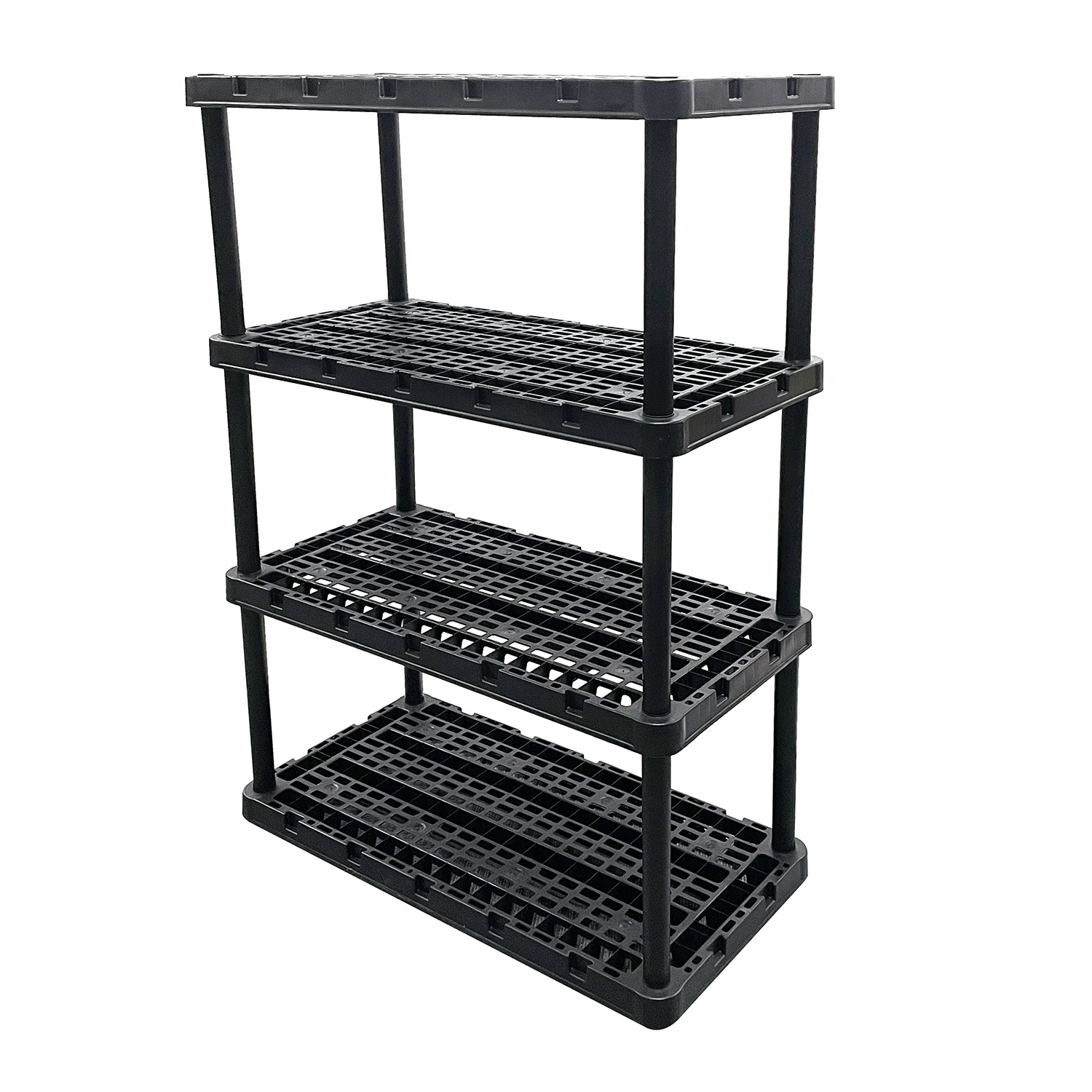 Black Wholesale Home Office Industrial Storage Racks Display Plastic Warehouse Shelves Shelving Units