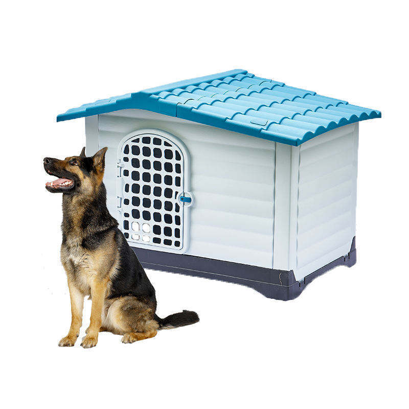 Waterproof Ventilate Kennel All Weather Pet house Puppy Shelter Plastic Waterproof Dog House Outdoor Indoor