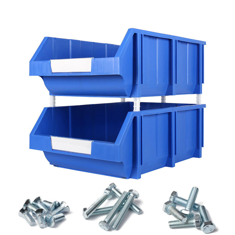 Warehouse Back Hanging Storage Boxes Work Bin Plastic Storage Bins with Durable Risers