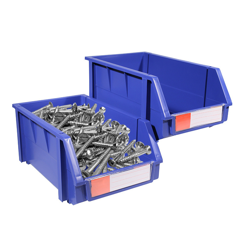 Warehouse Back Hanging Storage Boxes Work Bin Plastic Storage Bins with Durable Risers