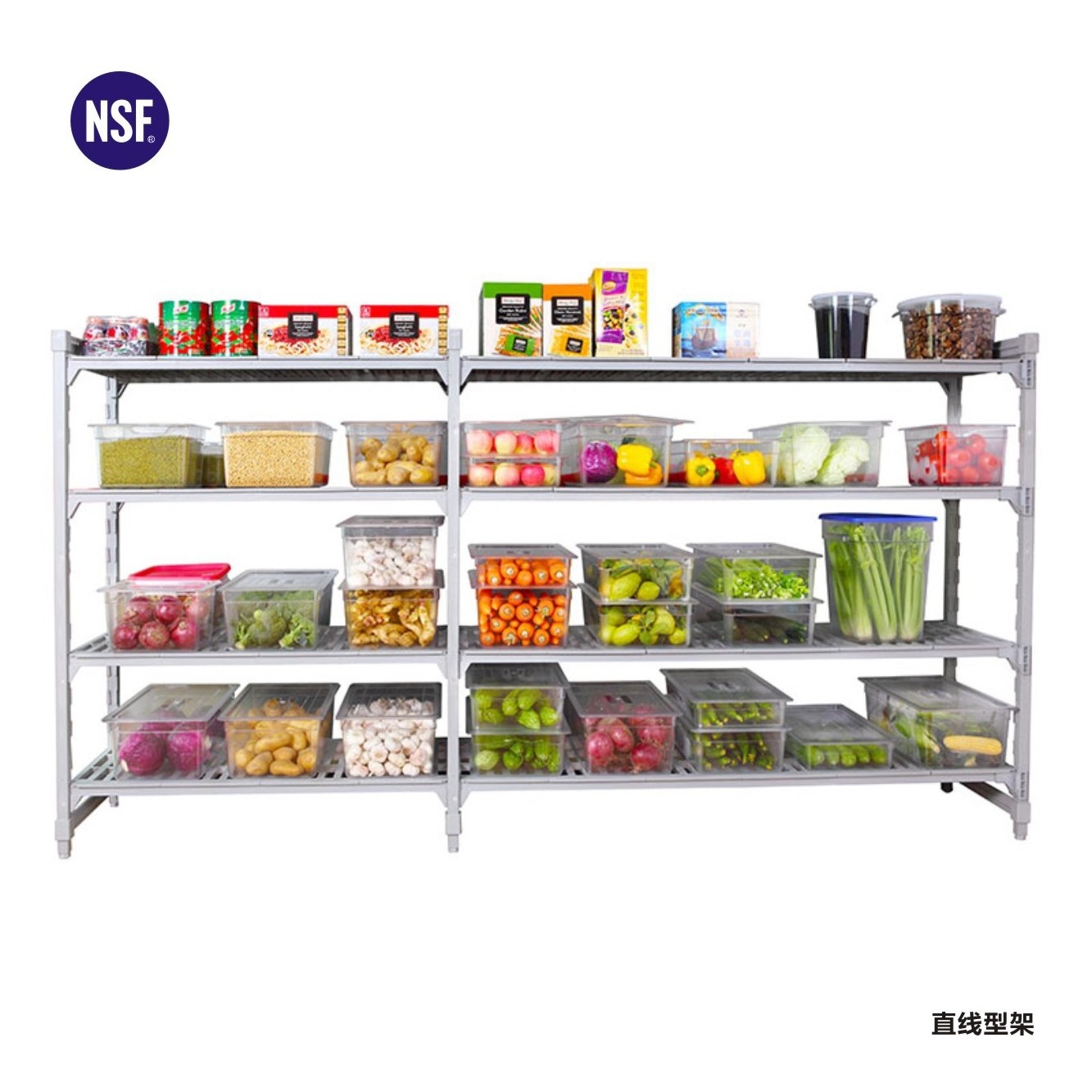 customized NSF environmental durable stable Modular Freezer 4 8 tiers food storage plastic coolroom shelving for cold room