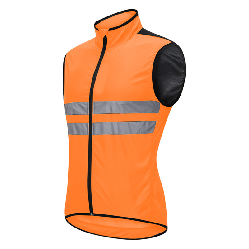 Custom Cheap Sublimation Printing Lightweight Windproof Sleeveless Bicycle Top Cycling Gilet Wind Vest