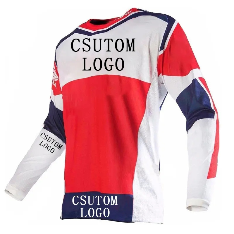 High Quality wholesale sportswear blank motocross racing jersey off road long sleeve downhill jersey motorcycle jersey