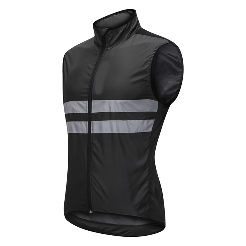 Custom Cheap Sublimation Printing Lightweight Windproof Sleeveless Bicycle Top Cycling Gilet Wind Vest