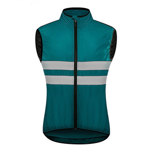 Custom Cheap Sublimation Printing Lightweight Windproof Sleeveless Bicycle Top Cycling Gilet Wind Vest