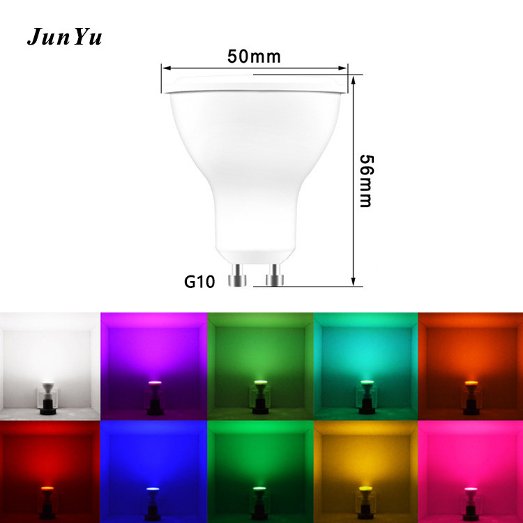 Wifi Tuya Smart Spot light GU10 GU5.3 LED Spotlight Ceiling Downlight MR16 smart led bulb Colorful cob RGB Spot light