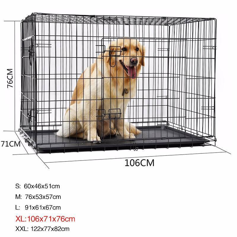 Wholesale High Quality Multiple Sizes Kennel Cheap Metal Foldable Stainless Steel Pet Dog Cage