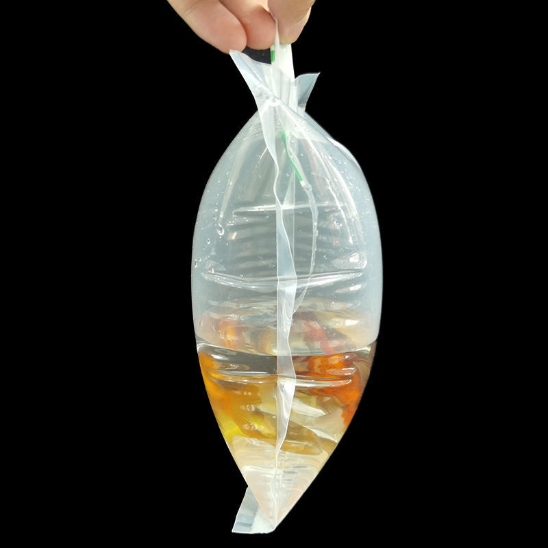 Square bottom leak proof living fish plastic bag live fish oxygen packing bags