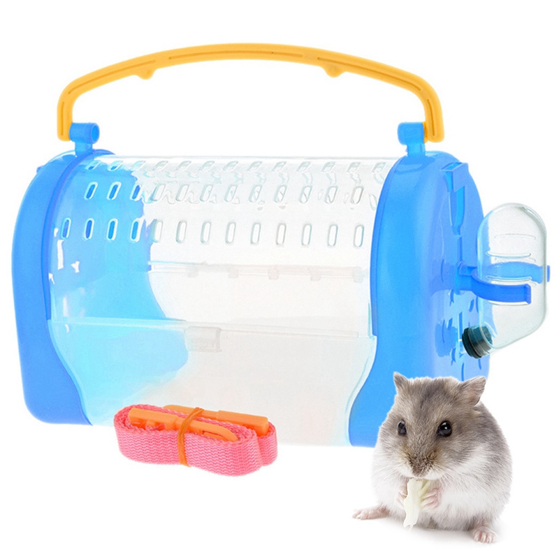 Hamster Cage With Strap Portable Take Out Small Pets Box Bag Breathable Squirrel Guinea Pig Backpack