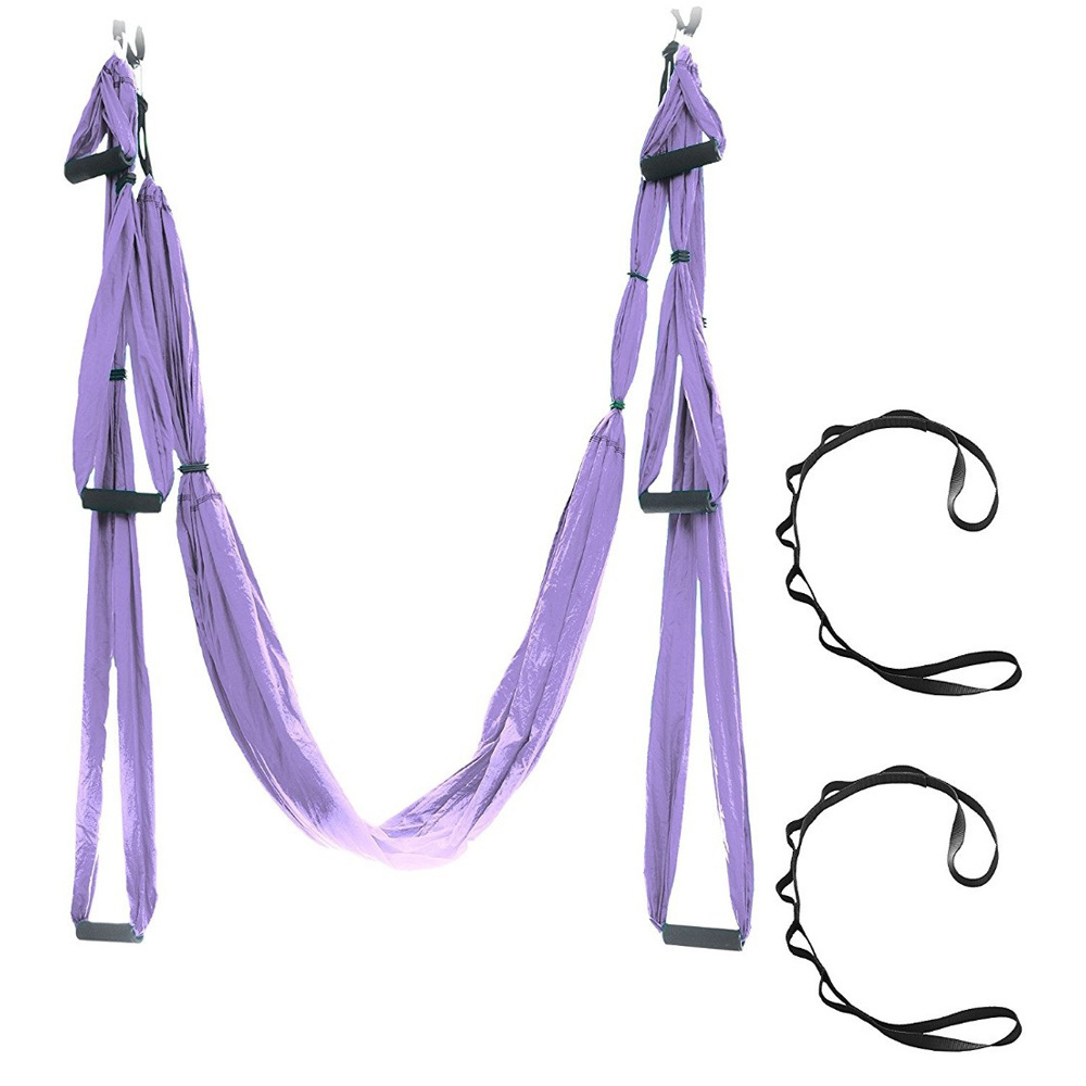 YOGA SWING PRO Premium Aerial Yoga Hammock Trapeze Kit Antigravity Flying Sling Set for Inversion Therapy