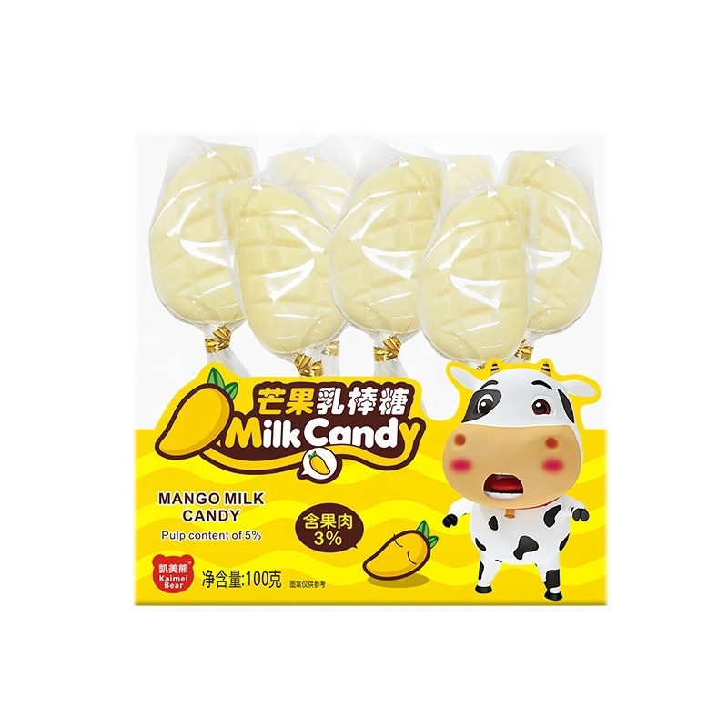 Kaimei Bear Prebiotics Cartoon Milk Stick Happy Candy Creative Children's Snack Candy Box Wholesale Baby Lollipop OEM