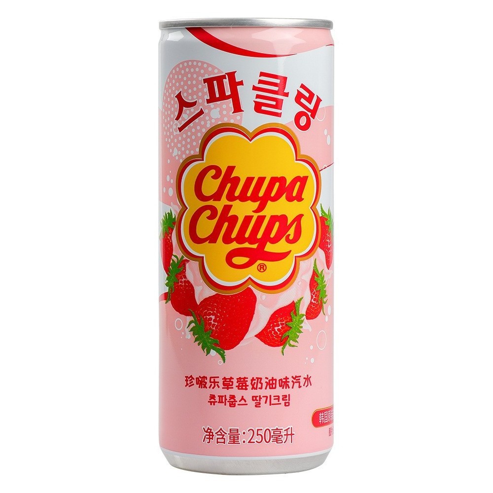 Korea Zhenbole fruity carbonated soda drink 250ml net red summer grape flavor flavored sparkling water canned wholesale