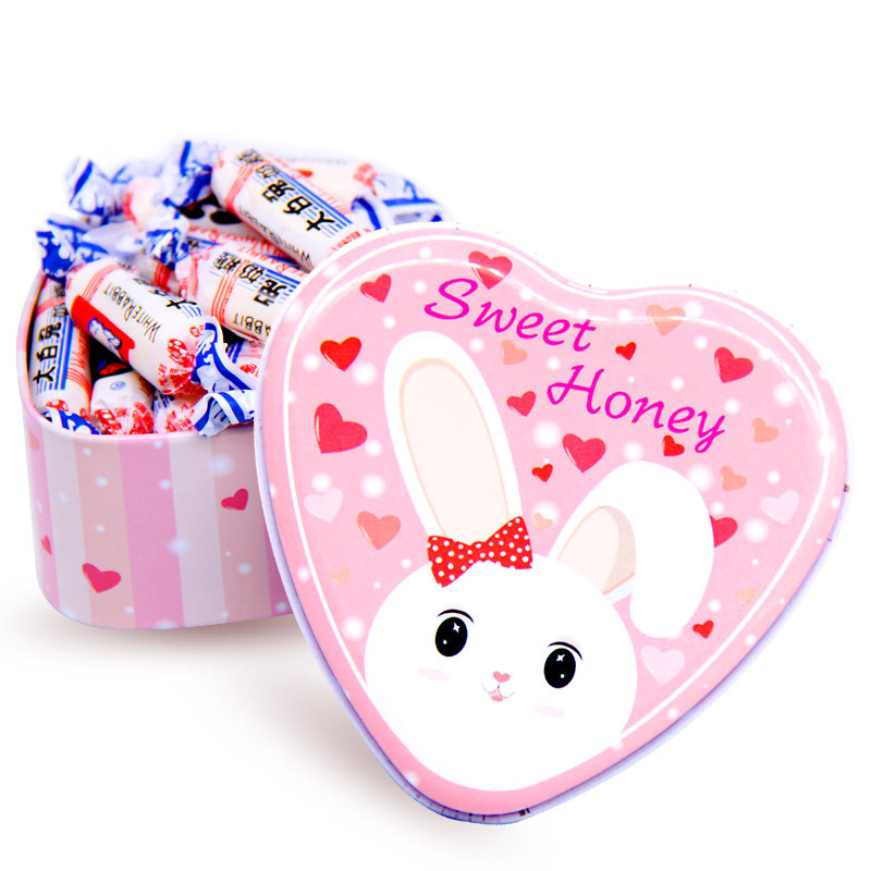 Big White Rabbit Milk Candy Gift Box 114g Small Snacks Christmas Candy Friend's Birthday Gift Handbox Milk Candy