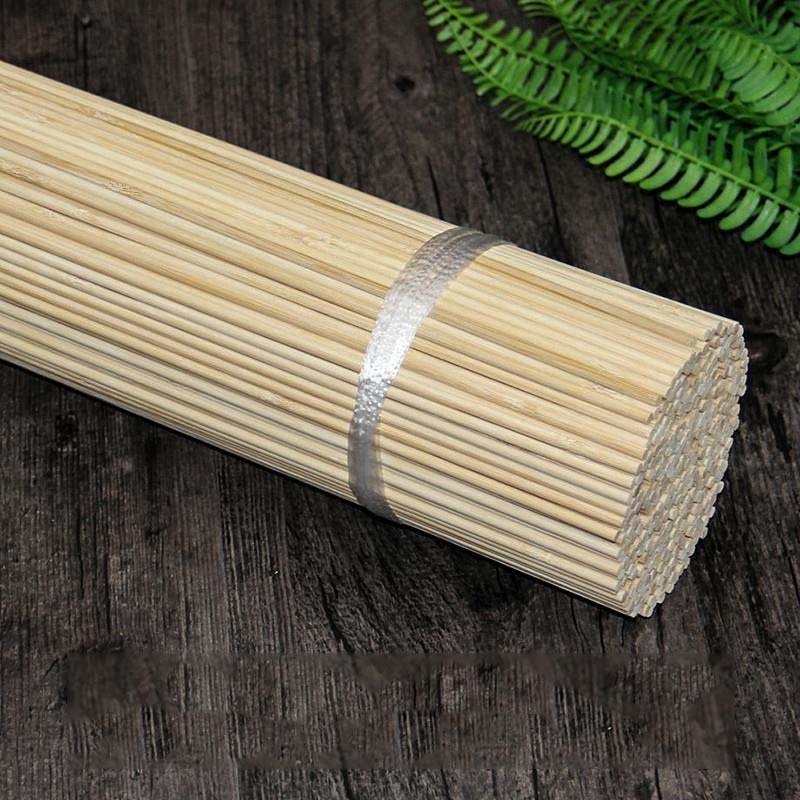 Thick bamboo stick 40cm cotton candy hand bamboo stick maker makes DIY material two flat head disposable stick size OEM