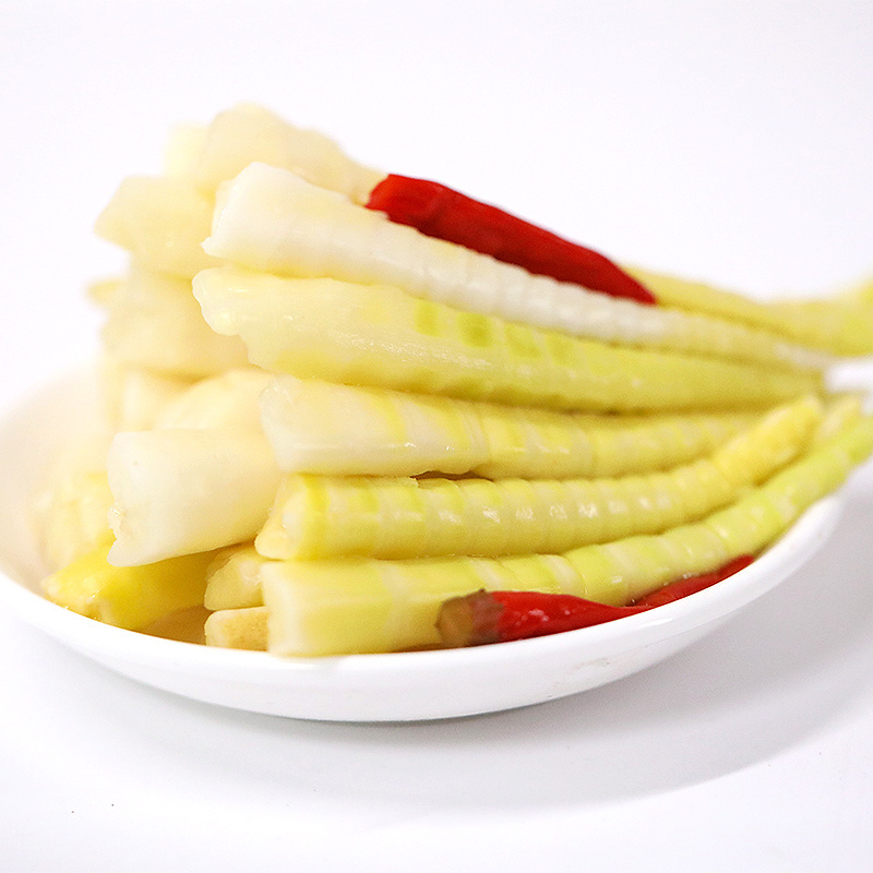 Pickled pepper tip crispy bamboo shoots open bag ready-to-eat hot and sour small package leisure snack