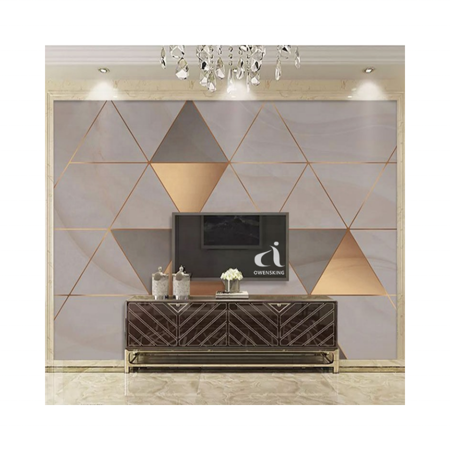 Geometric modern line 3d PVC Wallpaper Geometric Abstract Arc Line foam wallpaper 3d