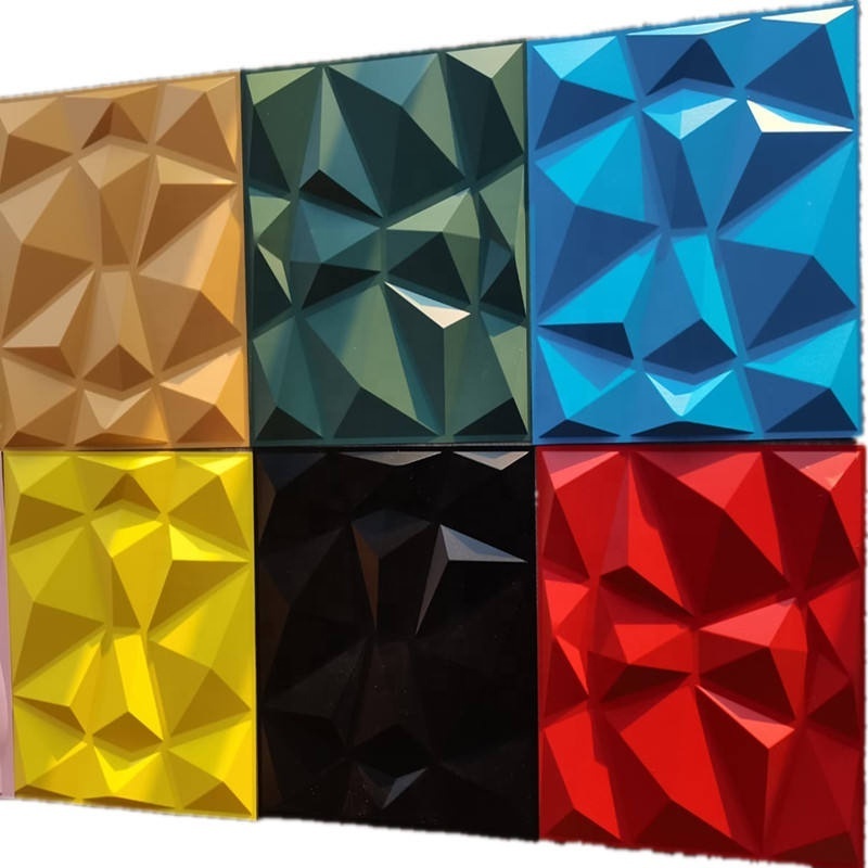 Modern Design Decorative Pvc Wallpaper Diamond Waterproof 3D Wall Panel for Home Interior