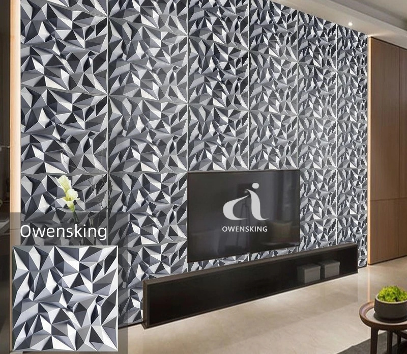 Modern Design Decorative Pvc Wallpaper Diamond Waterproof 3D Wall Panel for Home Interior