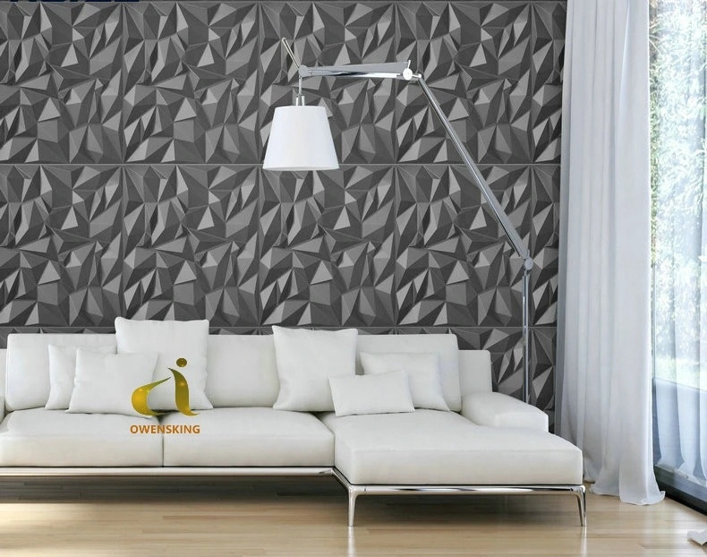 3D Board Living Room Hotel Wall Stickers European Wallpaper Wall Paper TV Background price PVC wall panel