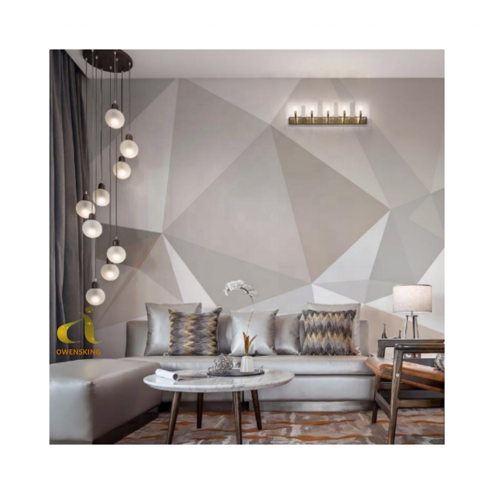 Geometric modern line 3d PVC Wallpaper Geometric Abstract Arc Line foam wallpaper 3d