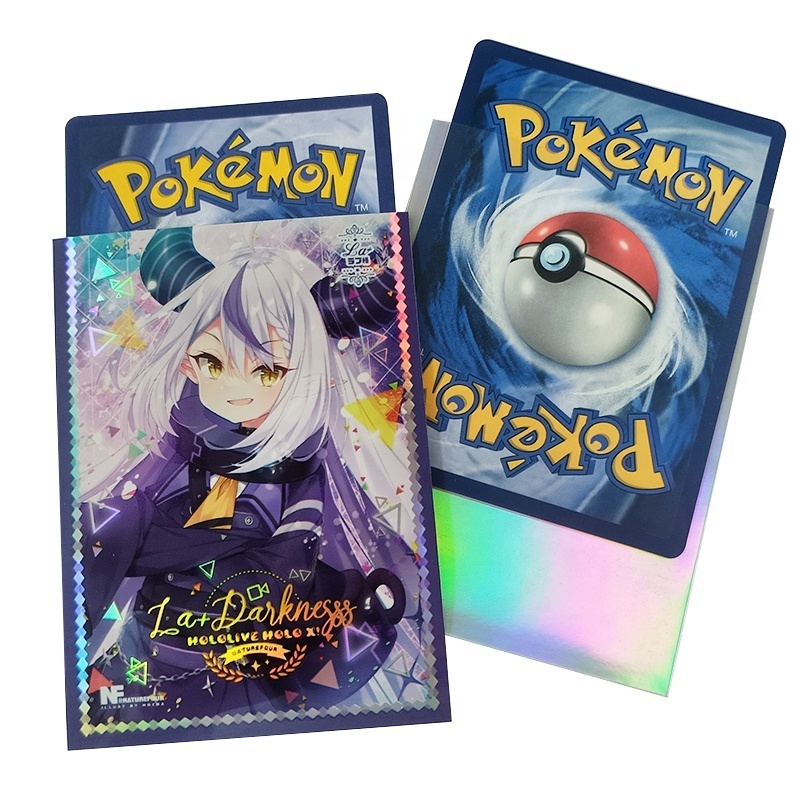 Custom Holographic Art Printed MTG Standard Size Card Sleeves Cute Anime Girl Print Trading Card Sleeves