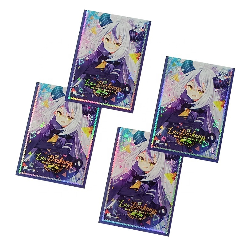 Yuantuo Wholesale 67X92MM Playing Card Sleeves Game Card Sleeves Custom Printed Art Holographic Card Sleeve