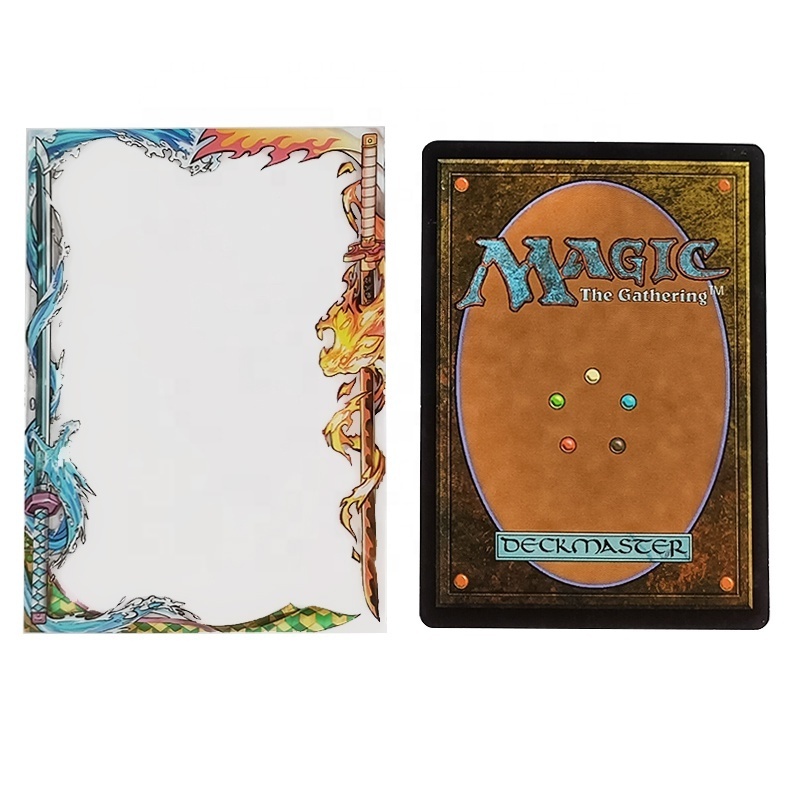 Custom Borders Clear Plastic Card Sleeves Yugioh Art Card Sleeves MTG Game Card  Printing Protector Sleeves