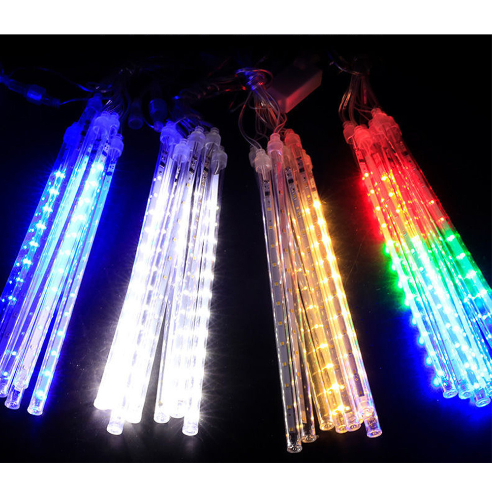 Hot sale Outdoor LED Meteor Shower Falling Rain Drop String Light Christmas Lights Holiday Lighting 30CM 50CM 80CM