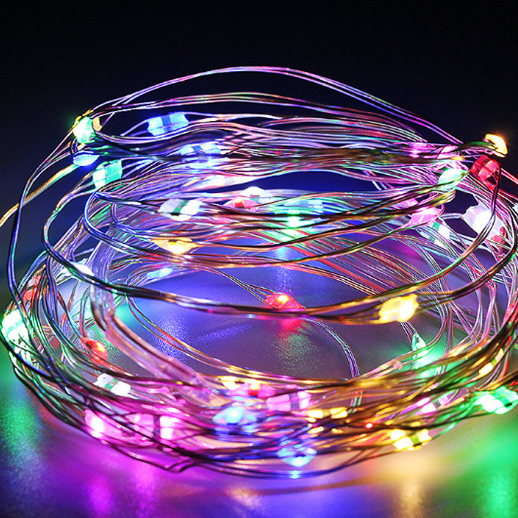 Hot Sale 1M 10LEDs/2M 20LEDs/3M 30LEDs Fairy String Lights CR2032 Battery Operated Mini LED Starry Lights String for Wedding