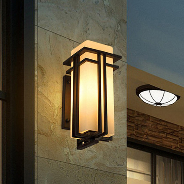 Hot sale 110V 220V Modern Outdoor Exterior Linear Strip Wall Lamp 3000K Warm White Garden Sconce  LED Wall Light