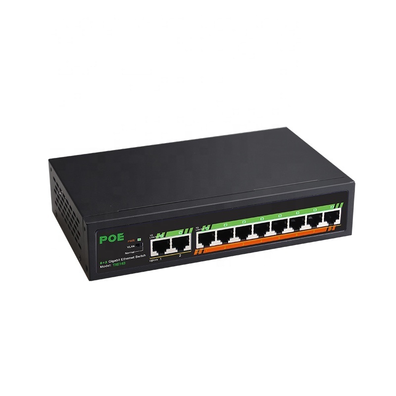 8Port Full 1000Mbps Gigabit IEEE 802.3 af/at 250M Ethernet PoE Switch for IP Wireless AP POE Camera IPC Switcher